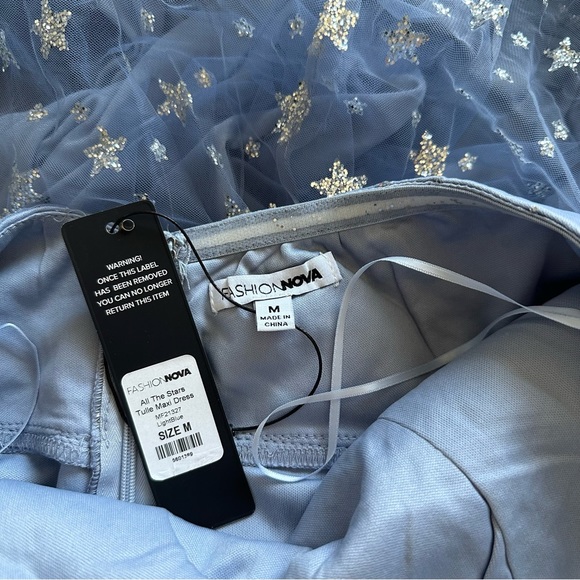 One Shoulder Tulle Maxi Dress - Picture 4 of 5